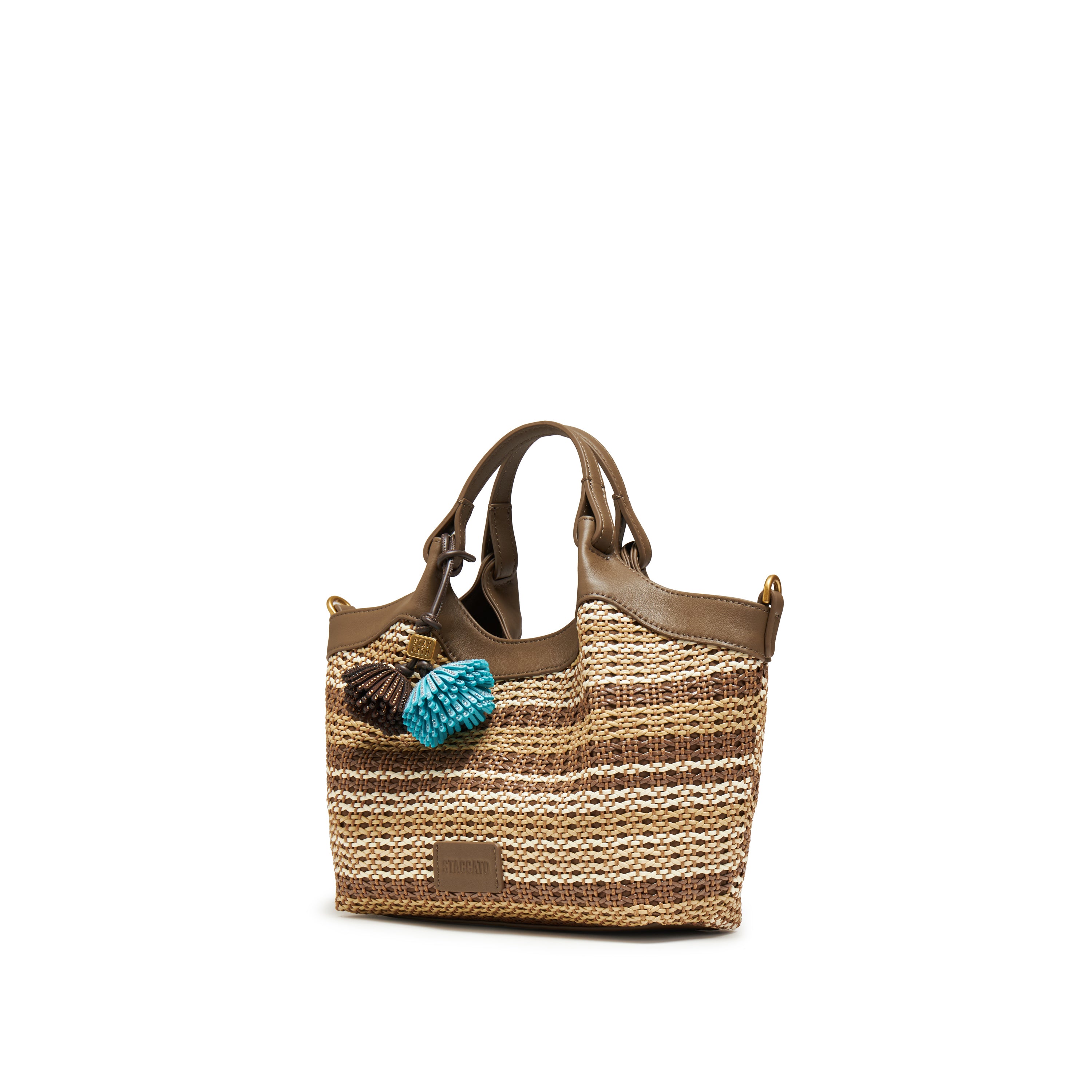 Strap Pattern Raffia Crystal Fireworks Crossbody Bags
