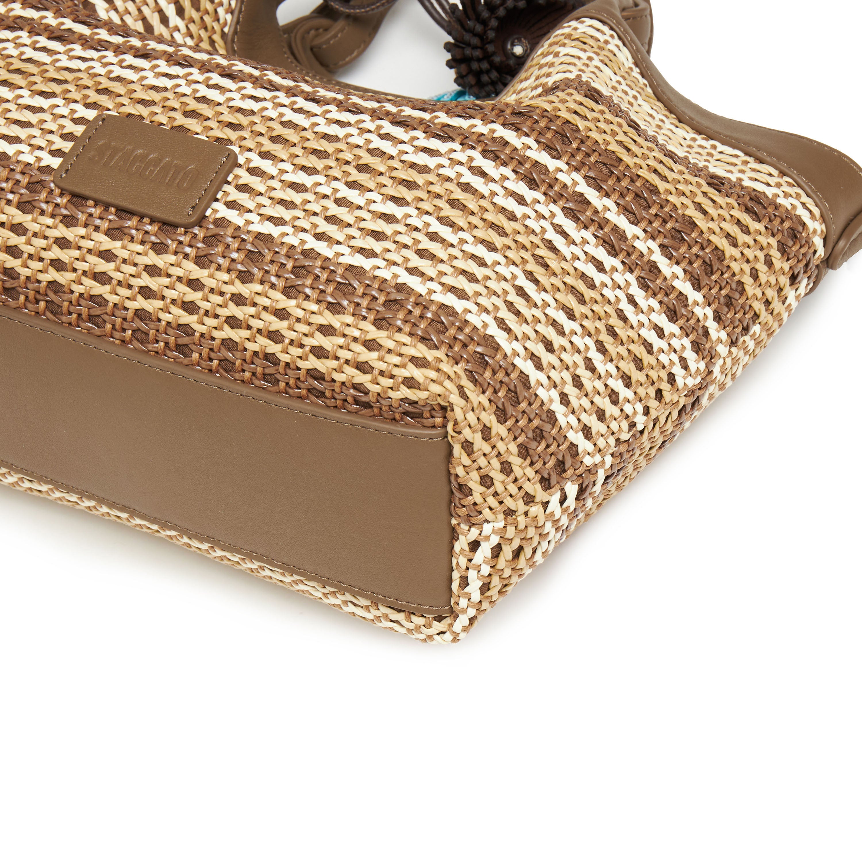 Strap Pattern Raffia Crystal Fireworks Crossbody Bags
