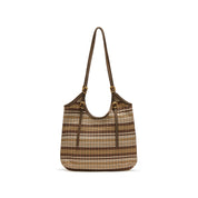 Strap Pattern Raffia Crystal Fireworks Tote Bags