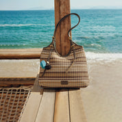 Strap Pattern Raffia Crystal Fireworks Tote Bags