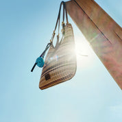 Strap Pattern Raffia Crystal Fireworks Tote Bags