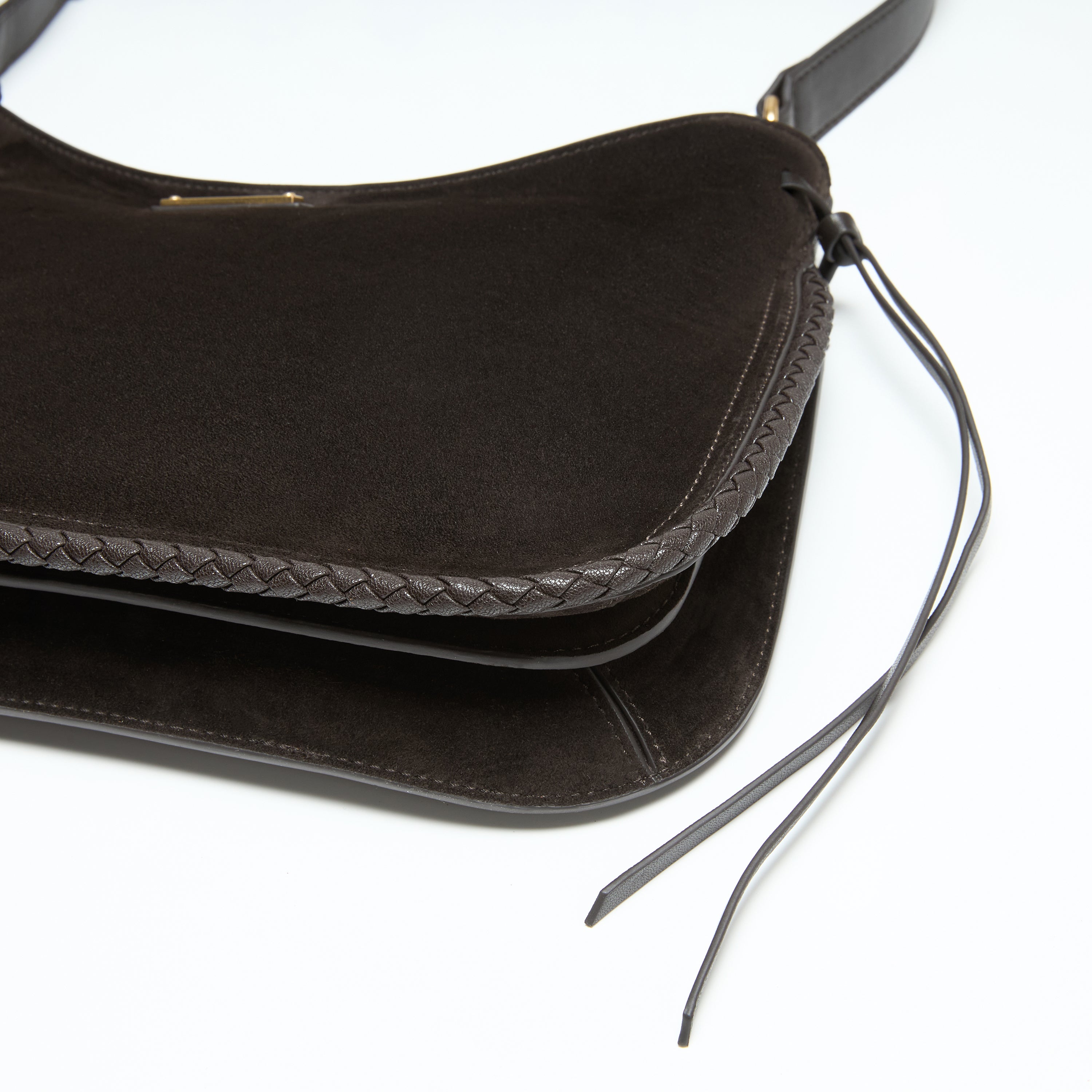 Suede Tassel Leather Hobo Shoulder Bag