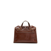 Vintage Leather Mini Flap Backpack