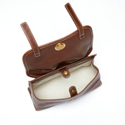 Vintage Leather Mini Flap Backpack