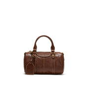 Vintage Leather Mini Boston Bag