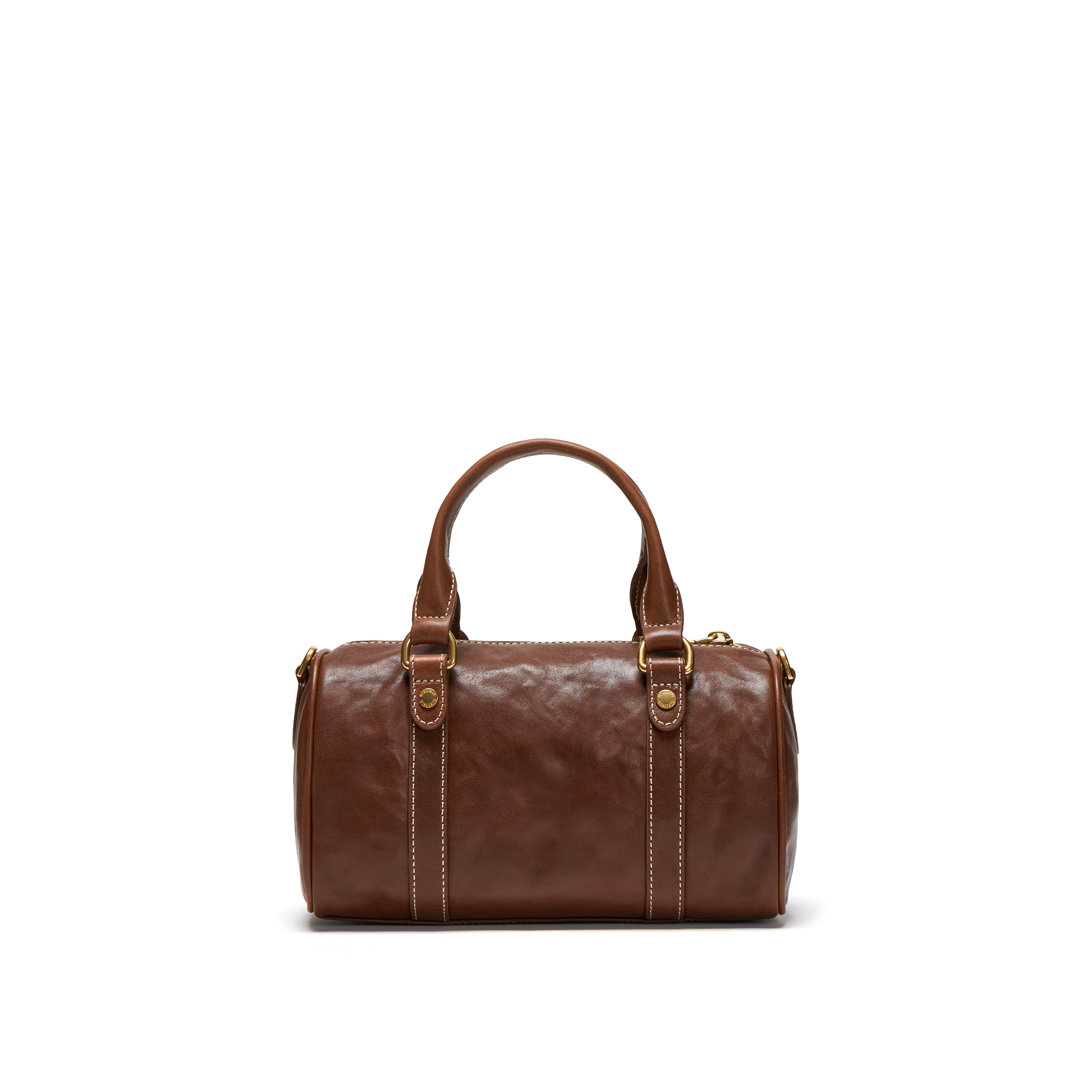 Vintage Leather Mini Boston Bag