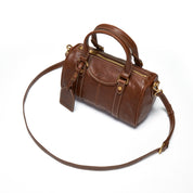 Vintage Leather Mini Boston Bag