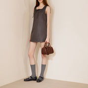 Vintage Leather Mini Boston Bag