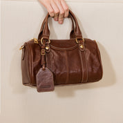 Vintage Leather Mini Boston Bag