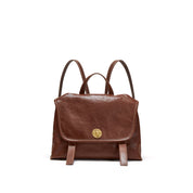Vintage Leather Flap Backpack