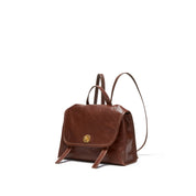 Vintage Leather Flap Backpack