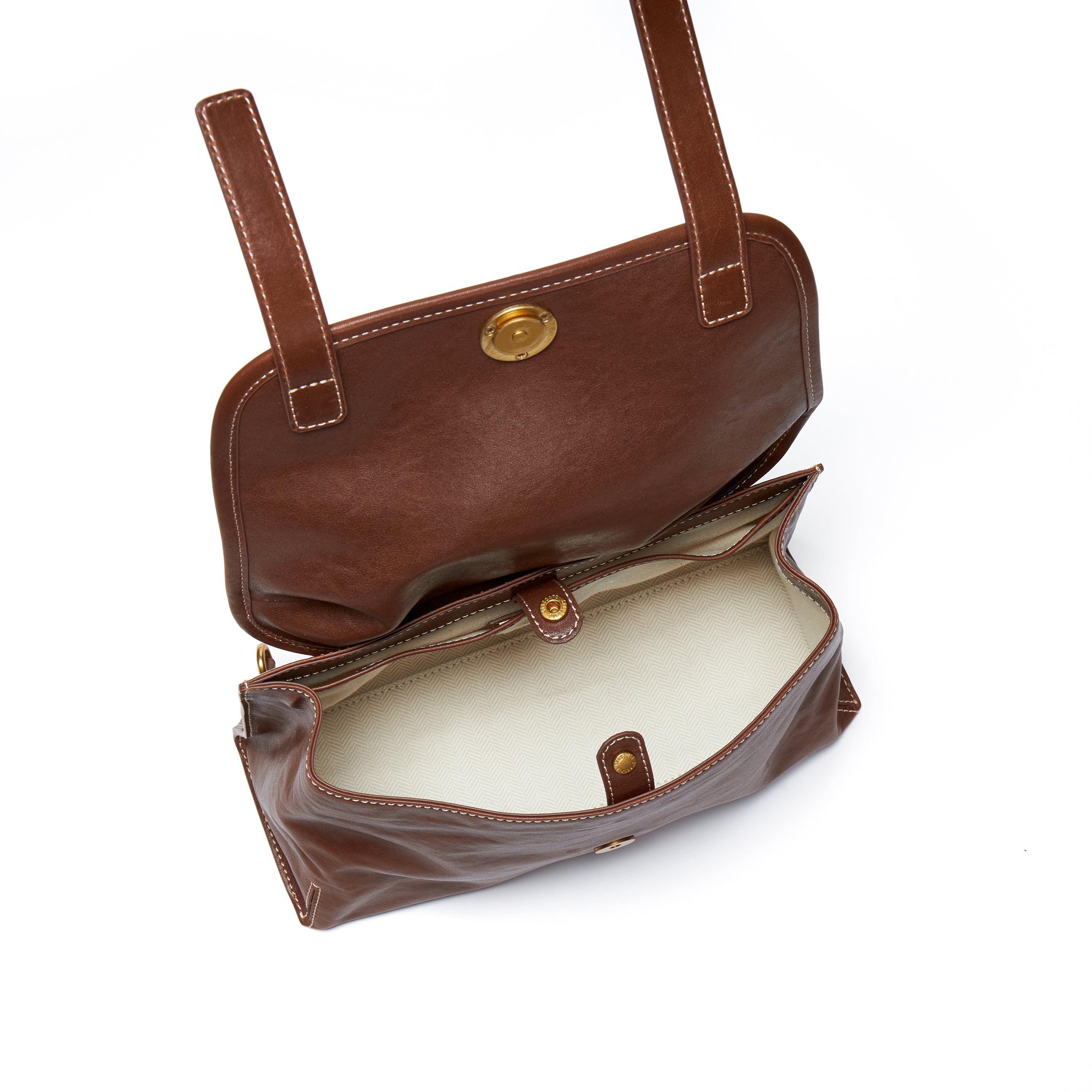 Vintage Leather Flap Backpack