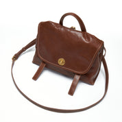 Vintage Leather Flap Backpack