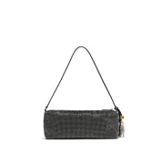 Black Rhinestone Charm Shoulder Bag