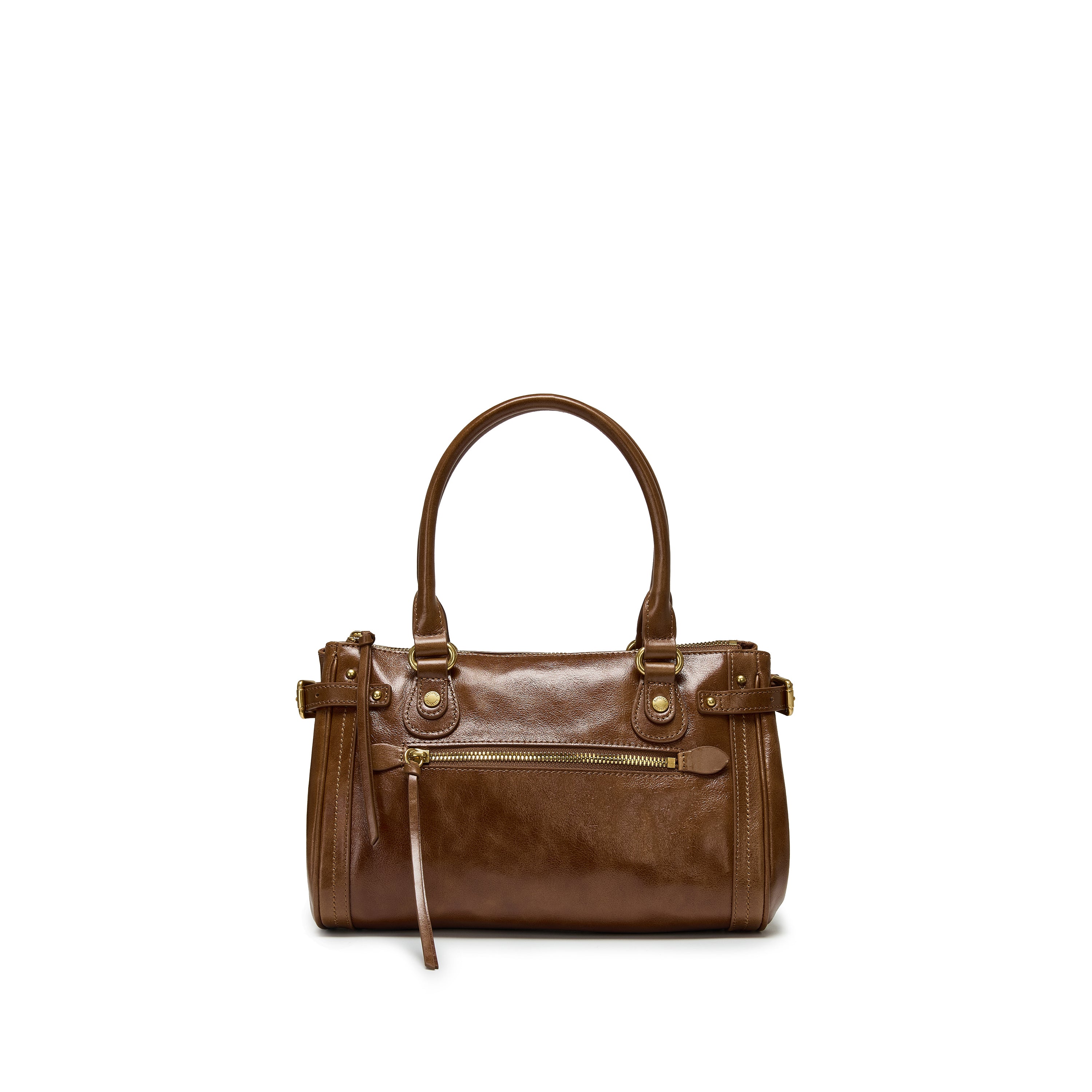 Rusty Brown Vintage Oil Wax Leather Shoulder Satchel Bag