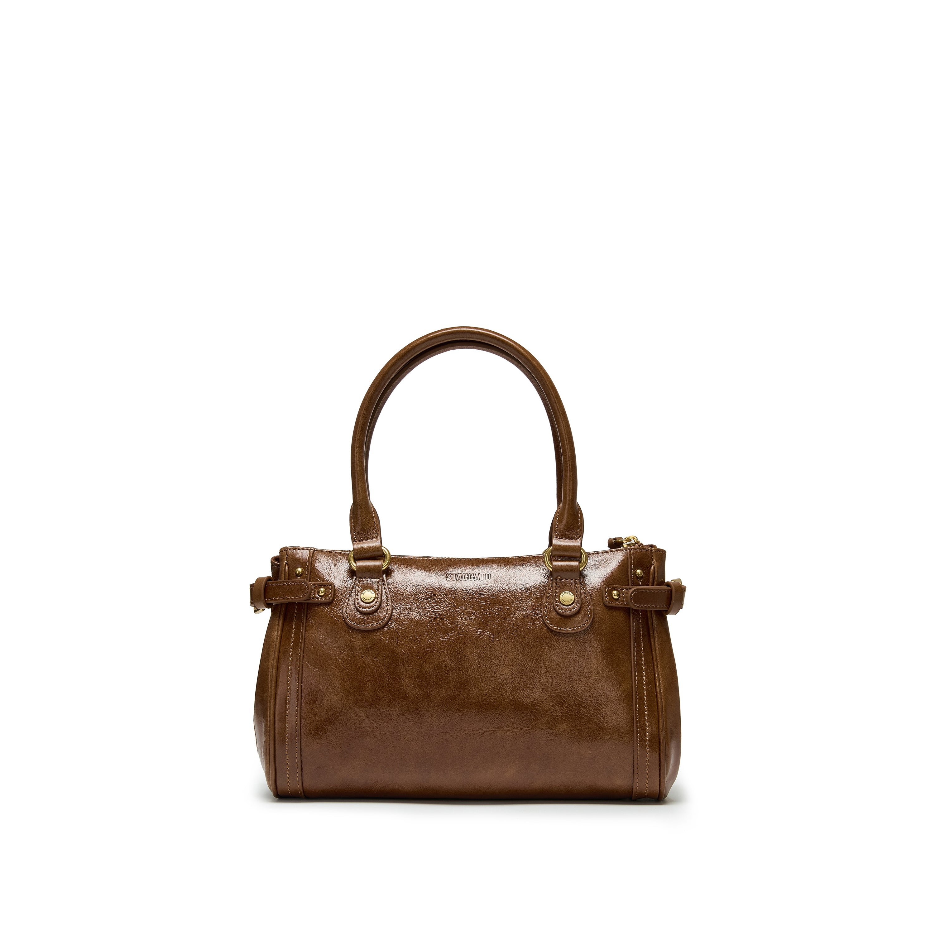 Rusty Brown Vintage Oil Wax Leather Shoulder Satchel Bag