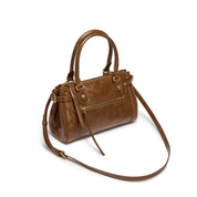 Rusty Brown Vintage Oil Wax Leather Shoulder Satchel Bag