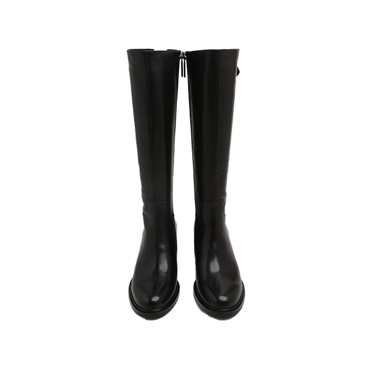 Black Elegant Under Knee Riding Boots