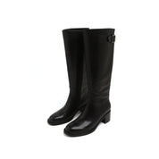 Black Elegant Under Knee Riding Boots