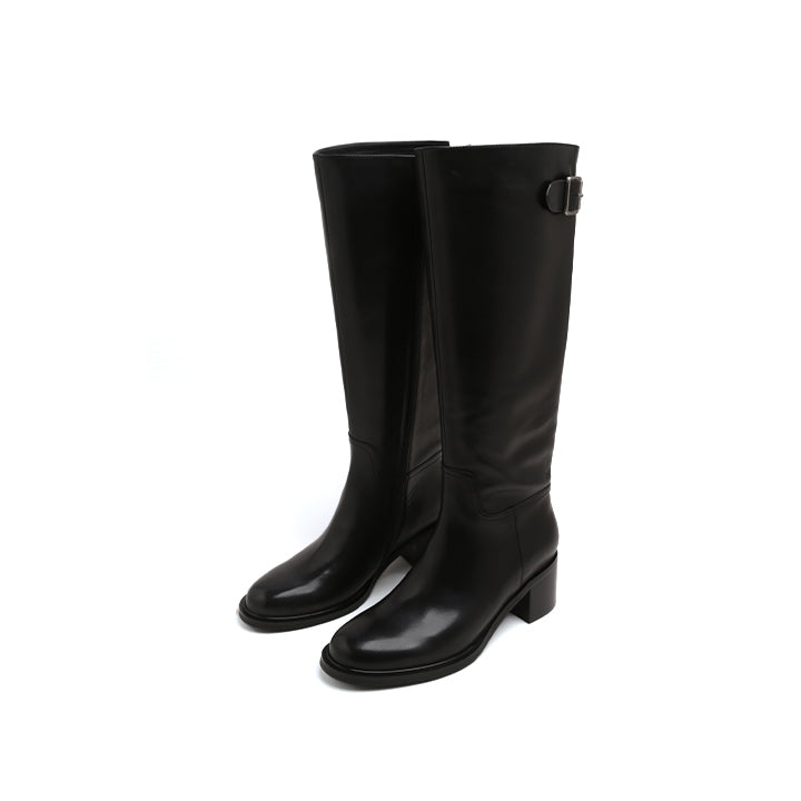 Black Elegant Under Knee Riding Boots