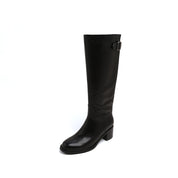 Black Elegant Under Knee Riding Boots
