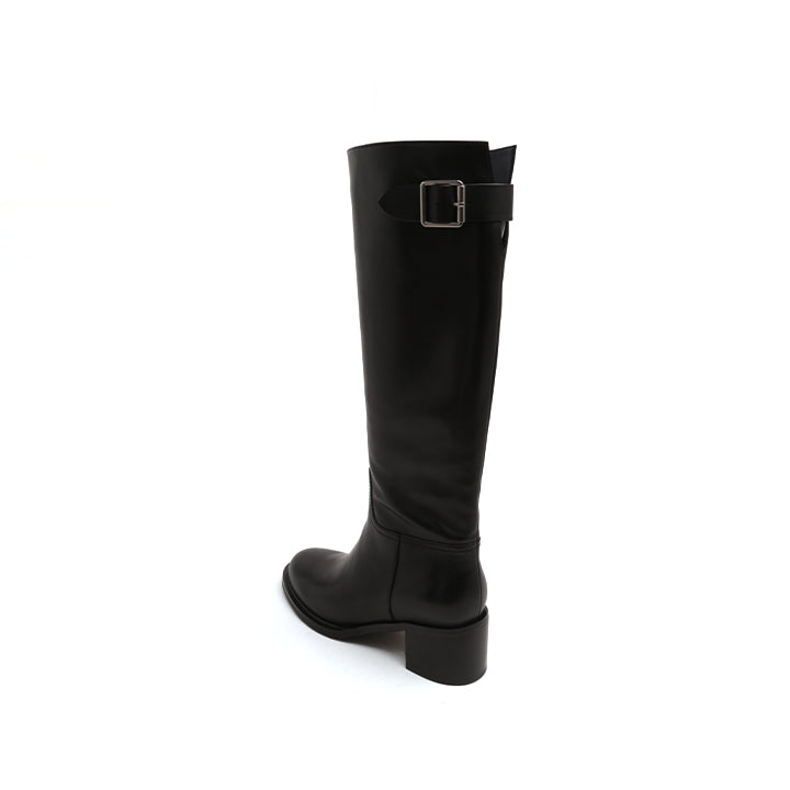 Black Elegant Under Knee Riding Boots