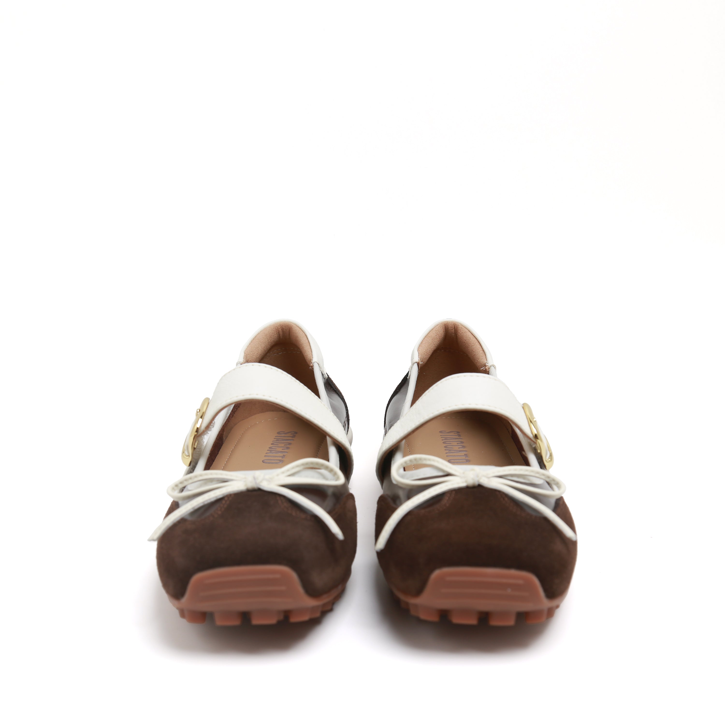 Brown Mary Jane Sneakers with White Bow