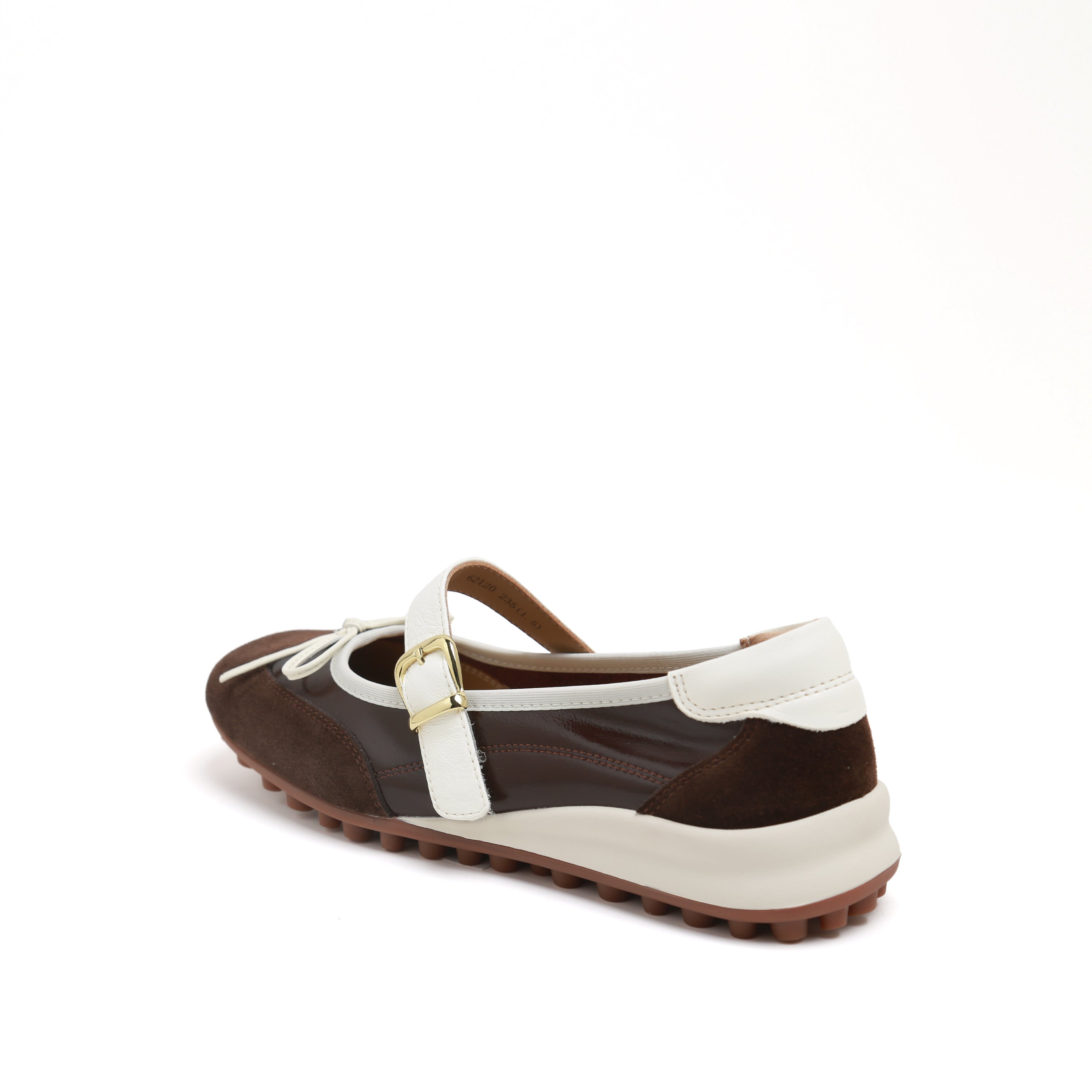 Brown Mary Jane Sneakers with White Bow