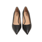 Black Pointy Leather Pumps