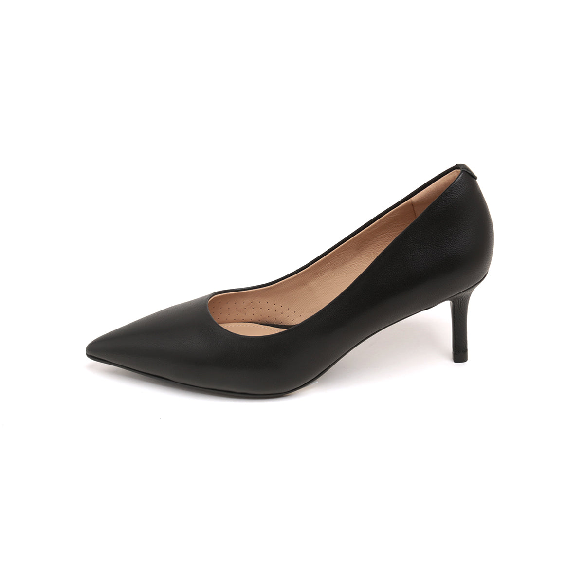 Black Pointy Leather Pumps