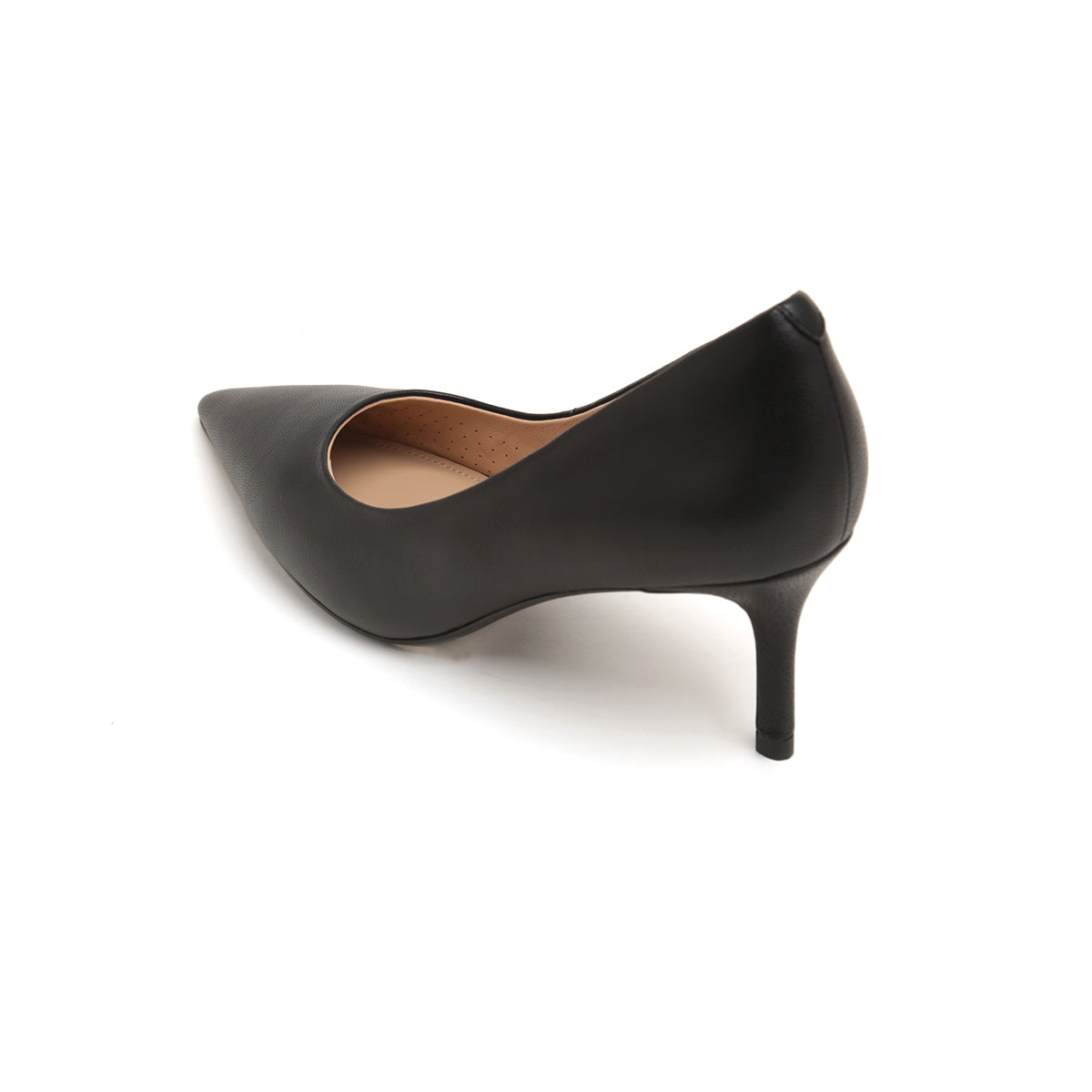 Black Pointy Leather Pumps
