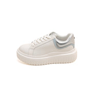 Beige Platform Leather Cookie Sneakers