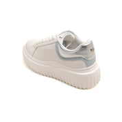 Beige Platform Leather Cookie Sneakers