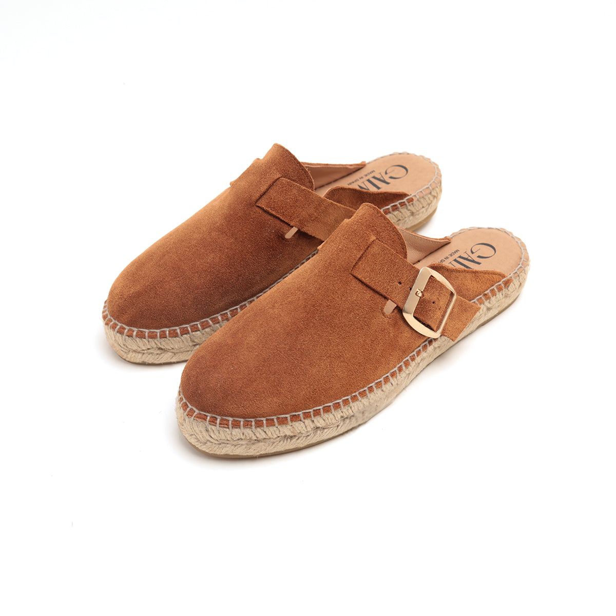ST x GAIMO Brown Suede Slip On Espadrilles