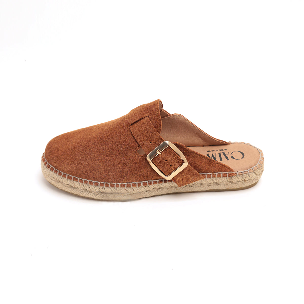 ST x GAIMO Brown Suede Slip On Espadrilles