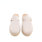 ST x GAIMO Beige Suede Slip On Espadrilles