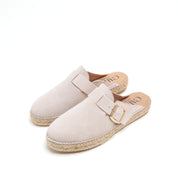 ST x GAIMO Beige Suede Slip On Espadrilles