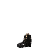 Zebra Print Calf Hair Shoulder Bag with Chunky Chain