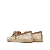 Ivory Lace Staccato Bow Espadrilles