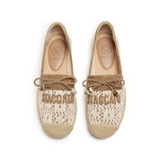Ivory Lace Staccato Bow Espadrilles