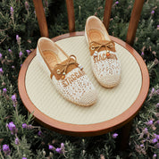 Ivory Lace Staccato Bow Espadrilles