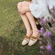 Ivory Lace Staccato Bow Espadrilles