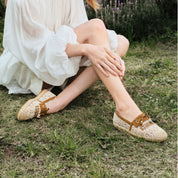 Ivory Lace Staccato Bow Espadrilles