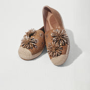Brown Crystal Fireworks Embellished Espadrilles