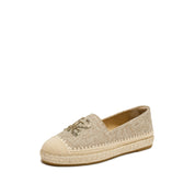 Olive Tweed ST Logo Gold Bead Espadrilles