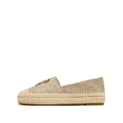 Olive Tweed ST Logo Gold Bead Espadrilles
