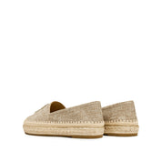 Olive Tweed ST Logo Gold Bead Espadrilles