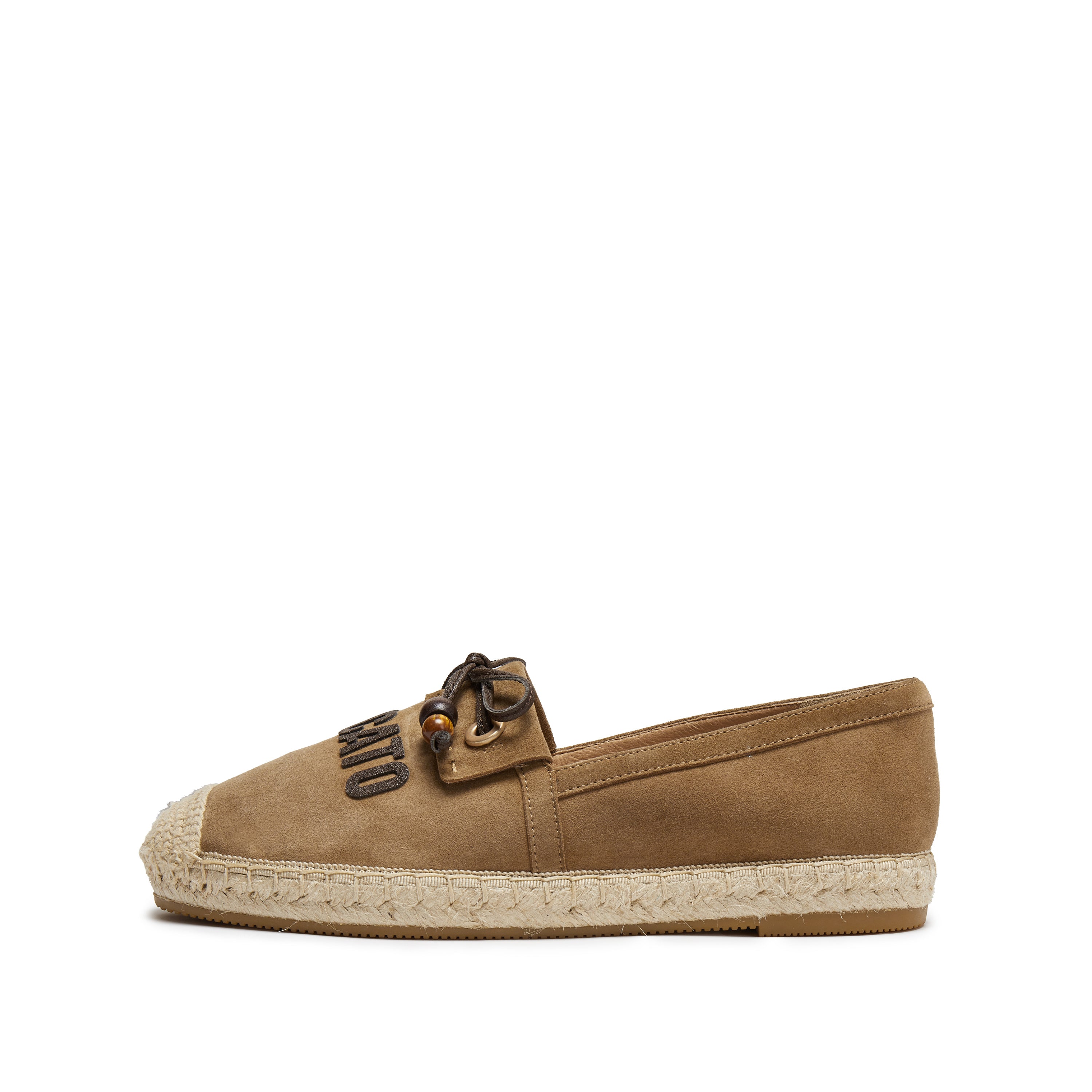 Camel Suede Staccato Bow Espadrilles