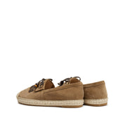 Camel Suede Staccato Bow Espadrilles