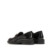 Black ST Golden Buckle Boxy Loafers